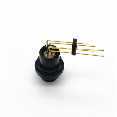 Konektor Kabel Fischer Hitam PCB Dipasang Sudut Kanan DBPC102A054