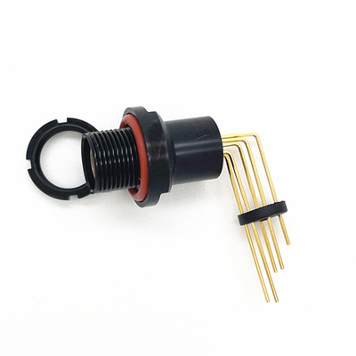 Gaya Solder Konektor Kabel Fischer PCB Hitam Untuk Penggunaan Tugas Berat