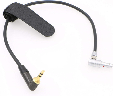 Lemo 5 Pin Sudut Kanan Pria Ke Sudut Kanan Kabel Audio Kamera TRS 3.5mm Untuk Z CAM E2