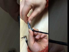 Konektor Lemo Push Pull Lingkaran Sudut Kanan Kuningan Lapisan