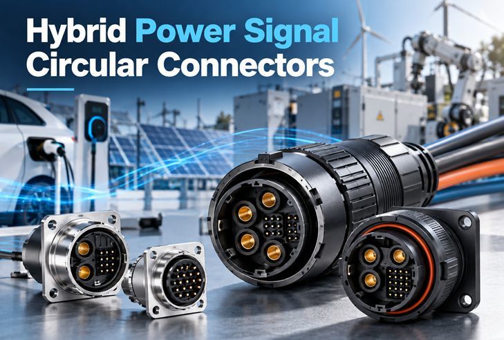 Blog perusahaan terbaru tentang Hybrid Power Signal Circular Connectors: Satu konektor untuk kedua jalur daya dan sinyal