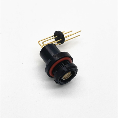 Beli 5pin Fischer Belakang Dipasang Konektor Sudut Kanan Dengan Kontak PCB pembuatan online
