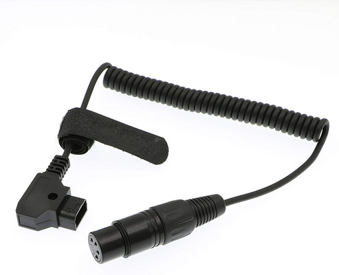 Beli XLR 4 Pin Female To D Tap Coiled Power Cable For Practilite 602 DSLR Camcorder Sony F55 SXS Kamera online manufacture