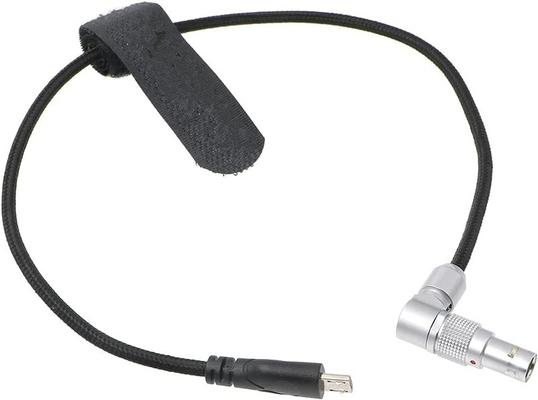 Beli Lemos 2 Pin Sudut Kanan Dapat Diputar Ke Kabel Daya USB Mikro untuk ARRI Z CAM E2 Unggulan Ke Kawat Kepang Inti Nano online manufacture