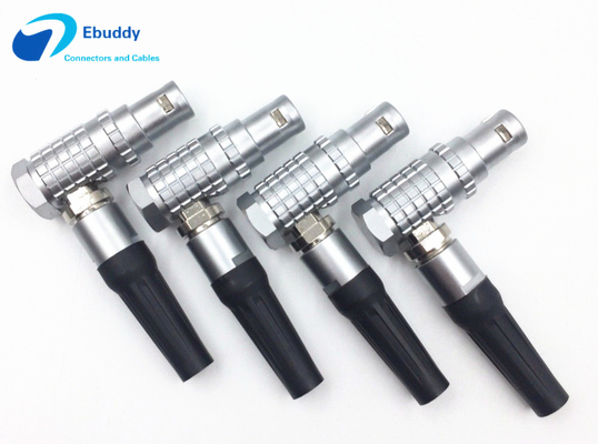 kualitas  LEMO Metal Circular Connector FHG 1B 2 3 4 5 6 7 8 10 14 16 Pin Right Angle Connector Male pabrik