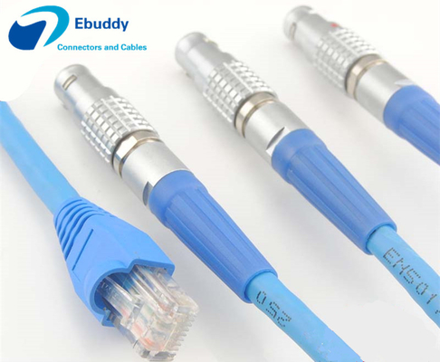 Beli Layanan perakitan kabel Lemo Plugin Lemo FGG ke kabel Ethernet perisai RJ45 Cat5e / Cat6 / Cat7 pembuatan online