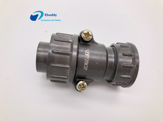 Beli Konektor Plug perempuan Kabel Melingkar 3 Pin P20K3P PPS Insulator CE ROHS Bersertifikat pembuatan online
