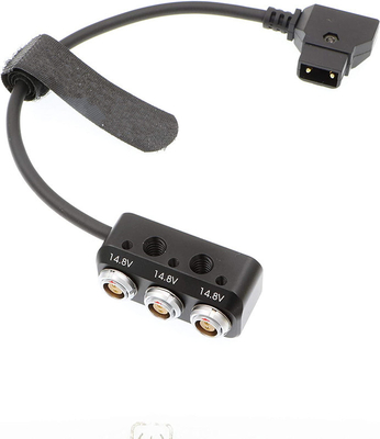 1 hingga 3 Mini Power Splitter Box ARRI Teradek Kabel 26cm D Tap Pria Movi Pro AUX Port Untuk 3 Pcs 2 Pin Wanita Box