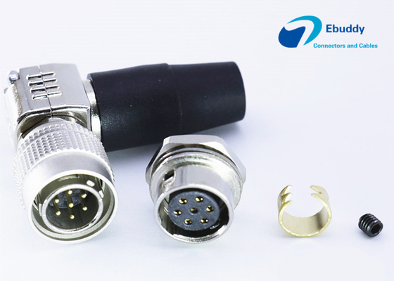 7 Pin  konektor melingkar tuas kanan pria HR10A-10R-7S
