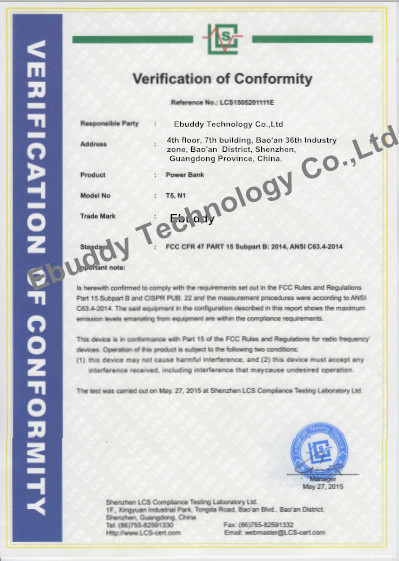 Cina Ebuddy Technology Co.,Limited Sertifikasi